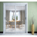 Porte coulissante en aluminium design de mode avec grille